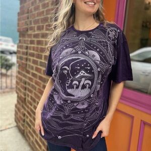 Boho Mushroom top purple xl
